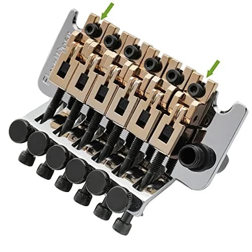 Musiclily Pro Individual Locking Tremolo Bridge Saddle for Floyd Rose 1st/6th String, Gold (10.8mm) thumbnail 6