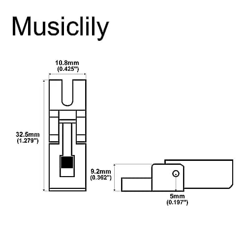 Musiclily Pro Locking Tremolo Bridge Saddle Black for Floyd Rose Original/Special Electric Guitar | 10.8mm Low EE Saddle thumbnail 2
