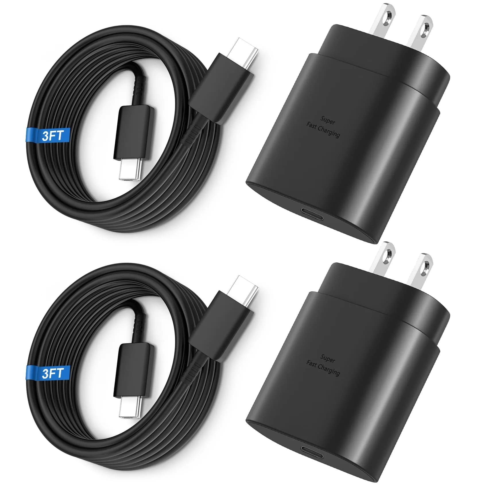 Vilive Super Fast USB C Wall Charger 25W with 12FT Cable | Supports Full Speed Charging & Data Transfer
