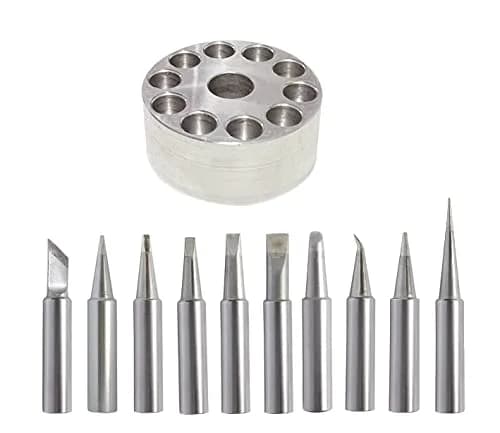 ShineNow T18 Soldering Tips 10pcs Set for Hakko FX-888D FX-888 FX-600 FX-8801 | Copper Tips with Holder thumbnail 1