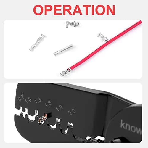 Knoweasy KN-2818 Micro Open Barrel Crimper, 28-20 AWG | Precise, Durable, Portable thumbnail 6