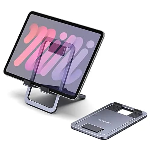 JSAUX Portable Electronic Device Stand Gray | Fold-Flat Adjustable Holder for Tablets & Phones thumbnail 1