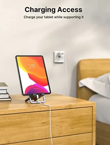 JSAUX Portable Electronic Device Stand Gray | Fold-Flat Adjustable Holder for Tablets & Phones thumbnail 4