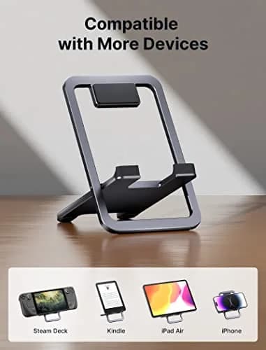 JSAUX Portable Electronic Device Stand Gray | Fold-Flat Adjustable Holder for Tablets & Phones thumbnail 7