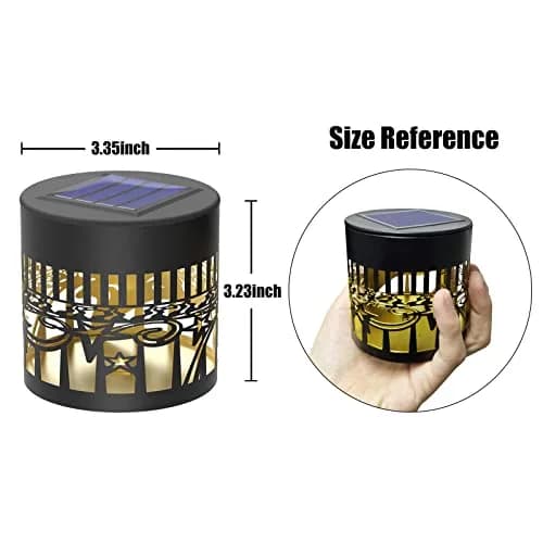 gardencave Sun Moon Solar Fence Lights 2 Pack | Decorative Outdoor Metal Lights thumbnail 5