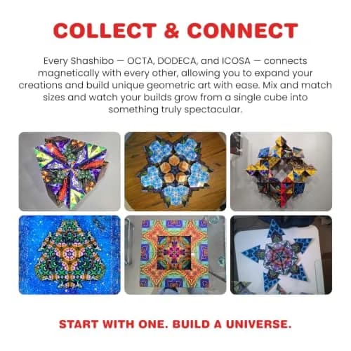 Shashibo DODECA Magnetic Puzzle Cube 5.8cm (2.3 inches) | STEM/STEAM Educational Toy for Focus & Stress Relief thumbnail 7