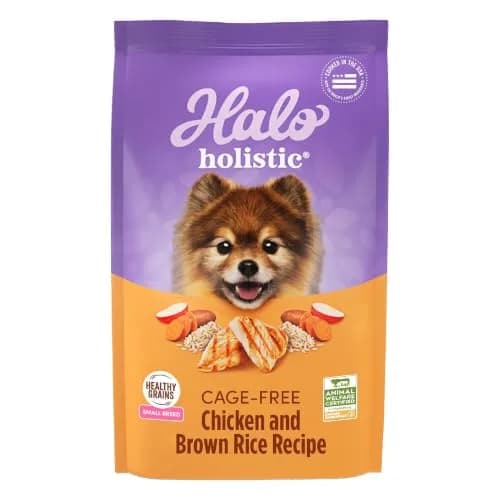 Halo Holistic Small Breed Dog Food, Cage-Free Chicken & Brown Rice, 3.5 lb | Supports Digestive & Skin Health thumbnail 1
