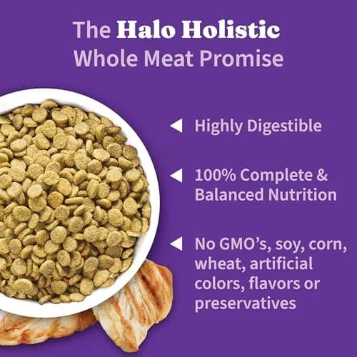 Halo Holistic Small Breed Dog Food, Cage-Free Chicken & Brown Rice, 3.5 lb | Supports Digestive & Skin Health thumbnail 4