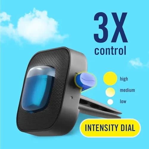 Febreze Car Vent Clip Air Freshener, Leather Scent, Eliminates Odors for 80 Days (Pack of 2) thumbnail 3