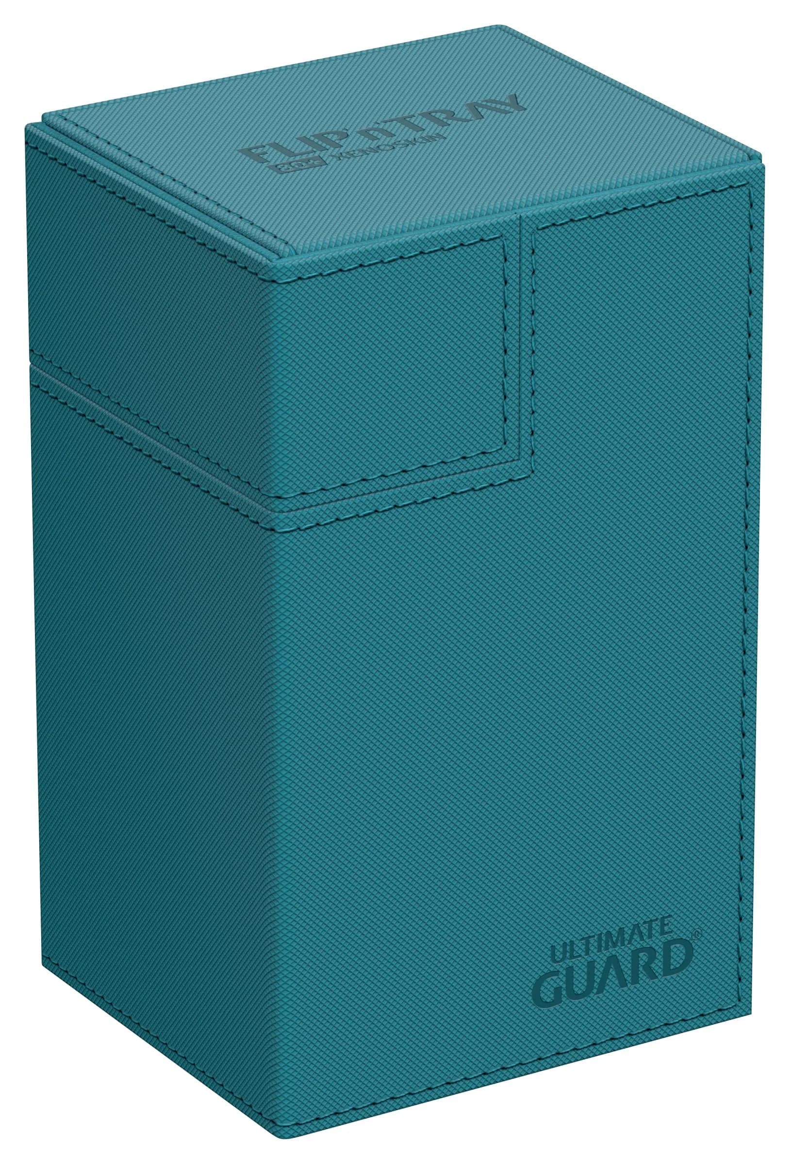 Ultimate Guard Flip'n'Tray 80+ Deck Case for 80 Double-Sleeved TCG Cards Petrol | Magnetic Closure & Microfiber Lining - main product image