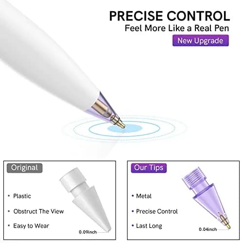 Delidigi Replacement Tips for Apple Pencil 1st & 2nd Gen, Pro, USB-C | Wear-Resistant, Precise Control (70-120 chars) thumbnail 4