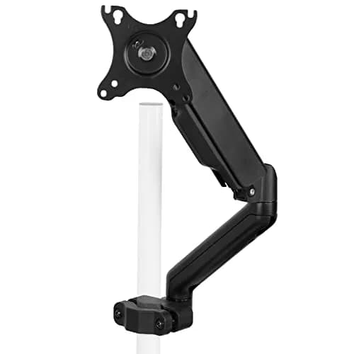 VIVO Black Pneumatic Pole Mounted Monitor Arm for 17-32 in Screens | Full Motion Articulating Arm thumbnail 1