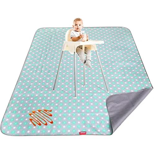 Moonsea Extra Large Splat Mat 54"x72" (137cm x 183cm) | Waterproof Non-Slip Floor Mat for High Chairs & Art Projects thumbnail 1