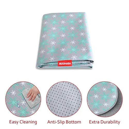 Moonsea Extra Large Splat Mat 54"x72" (137cm x 183cm) | Waterproof Non-Slip Floor Mat for High Chairs & Art Projects thumbnail 5