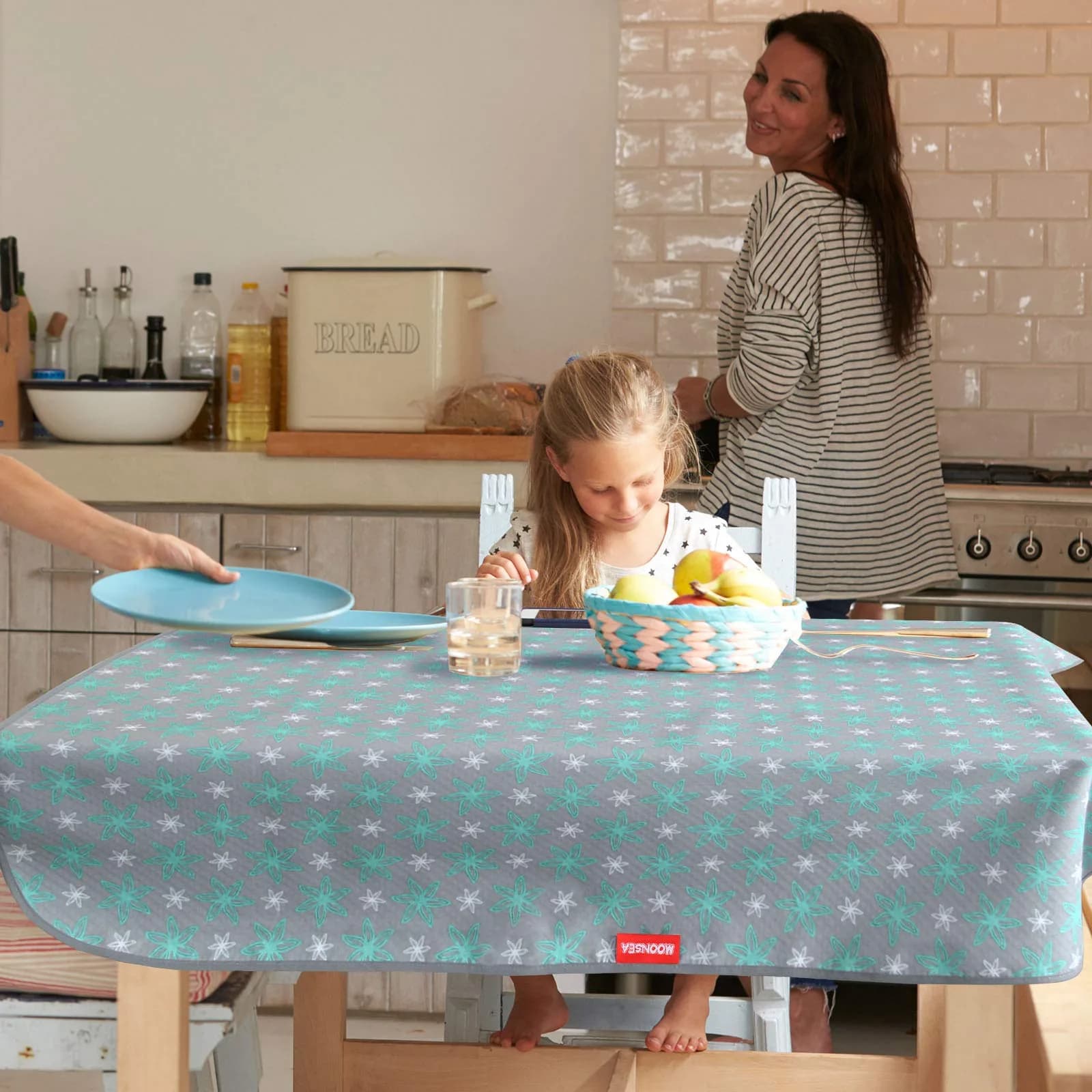 Moonsea Extra Large Splat Mat 54"x72" (137cm x 183cm) | Waterproof Non-Slip Floor Mat for High Chairs & Art Projects - view 6
