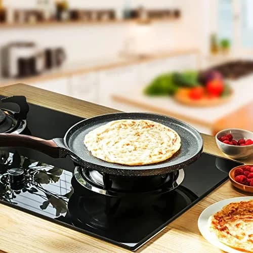 SENSARTE 12 Inch Nonstick Crepe Pan Granite Coating Pancake Pan Gray | Induction Compatible, Lightweight & Easy to Clean thumbnail 6