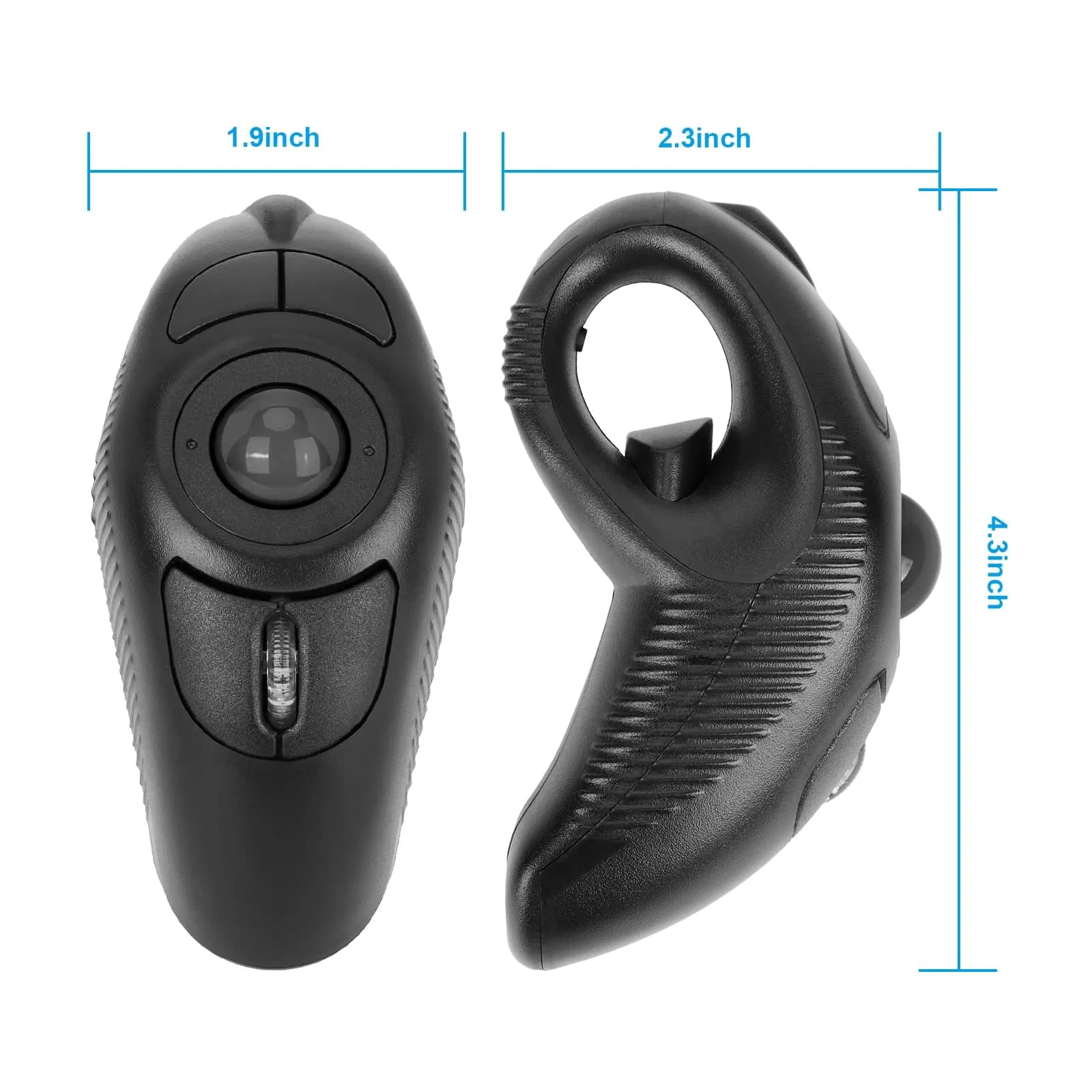 welspo Wireless Trackball Laser Mouse with AAA Battery | Ergonomic Design for Left & Right Hand - view 6