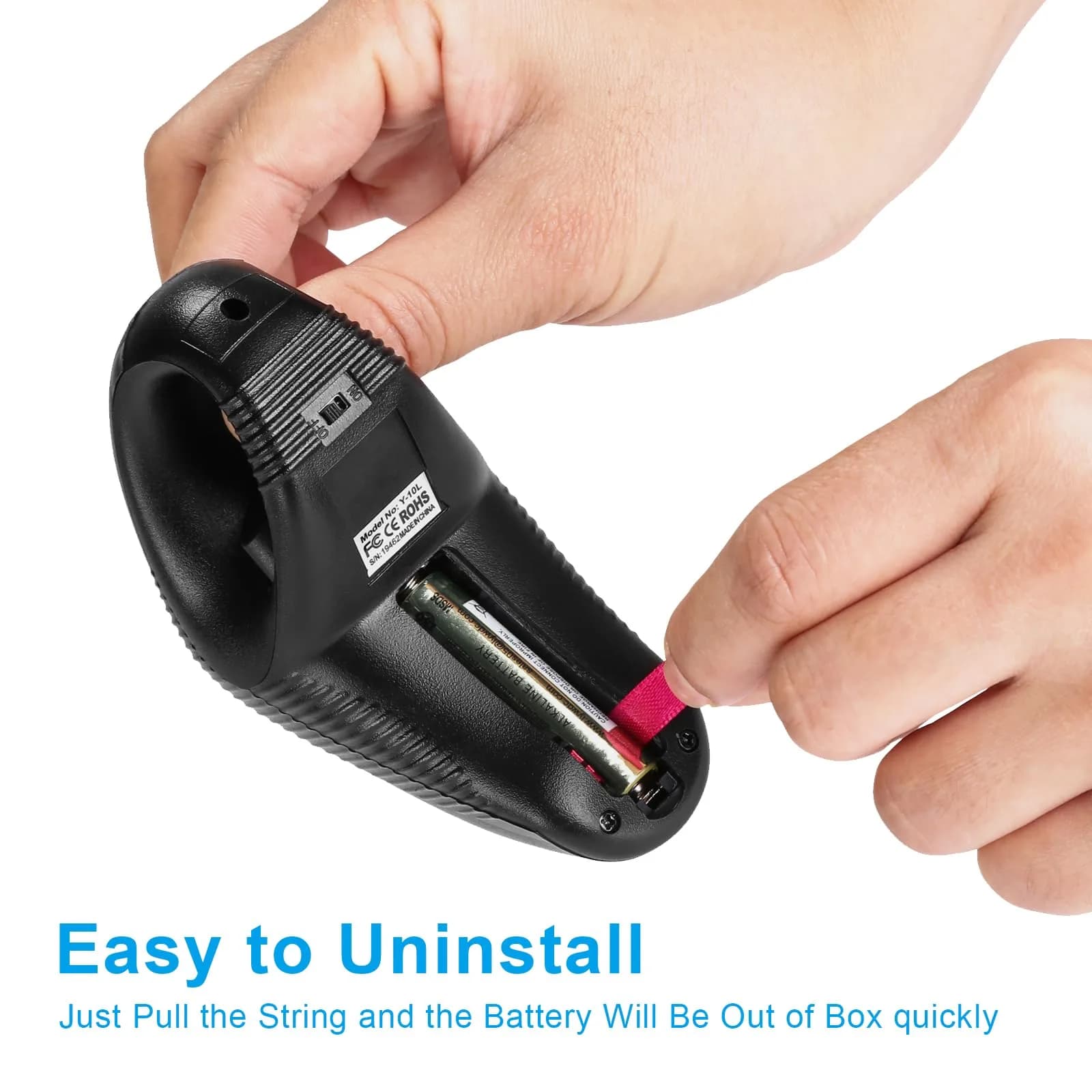 welspo Wireless Trackball Laser Mouse with AAA Battery | Ergonomic Design for Left & Right Hand - view 2