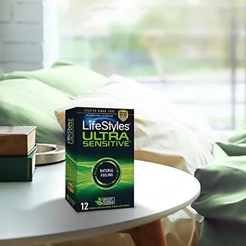 LifeStyles Ultra Sensitive Natural Feeling Lubricated Latex Condoms, 12 Count (Pack of 2) | Ultra Thin & Sensitive for Maximum Pleasure thumbnail 4
