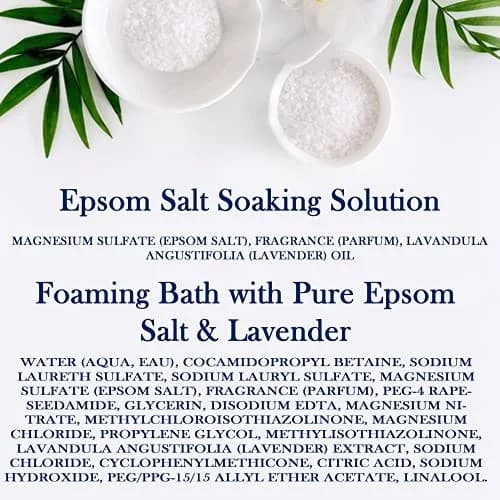 Dr Teal's Epsom Salt Soaking Solution & Foaming Bath Combo Pack, Lavender - 3 lb Salt & 34 fl oz Foaming Bath | Soothes Body & Mind thumbnail 7