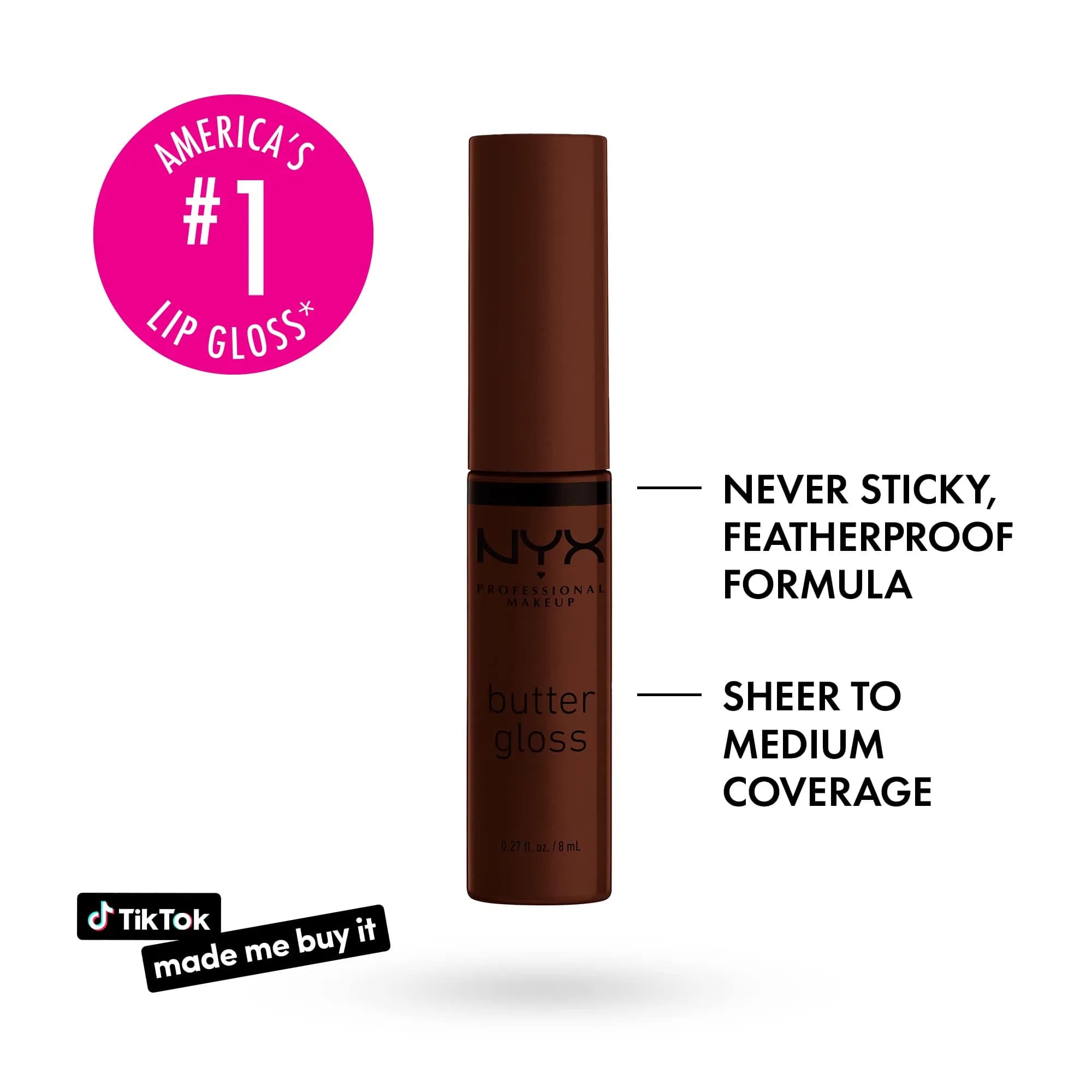 NYX PROFESSIONAL MAKEUP Butter Gloss Brown Sugar Lava Cake (Rich Brown) - Pack of 2 - view 2