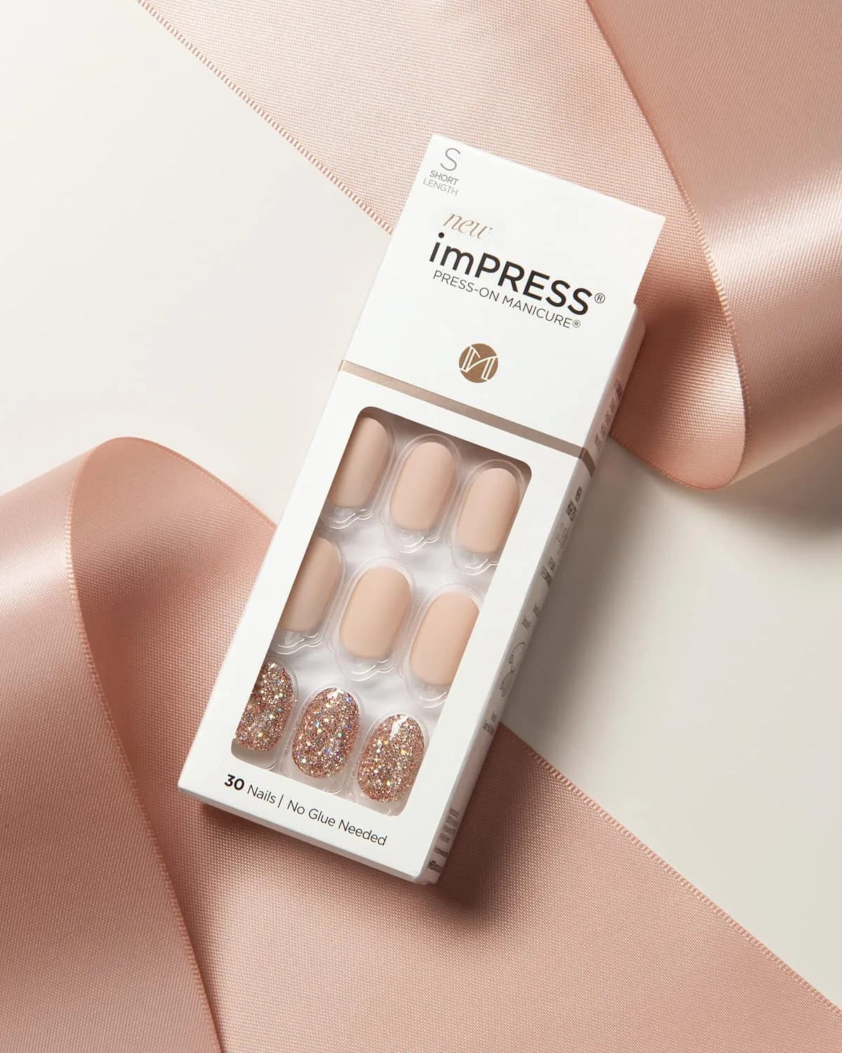 imPRESS Evanesce Short Oval Press-On Nails (2-Pack, 60 Nails Total) | PureFit Technology for Damage-Free Application - view 5