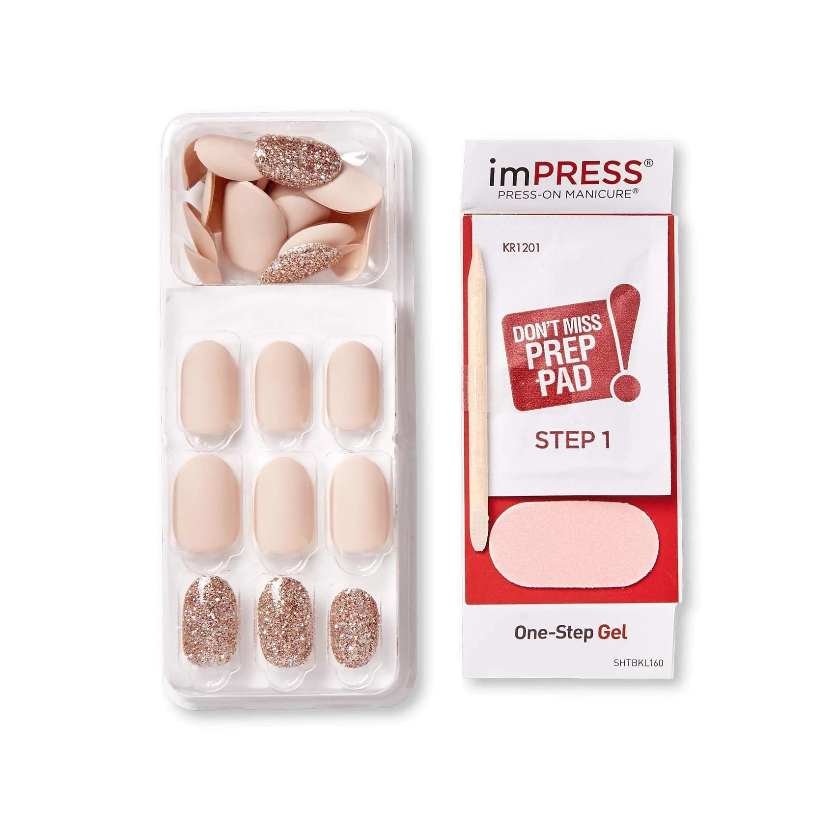 imPRESS Evanesce Short Oval Press-On Nails (2-Pack, 60 Nails Total) | PureFit Technology for Damage-Free Application - view 6