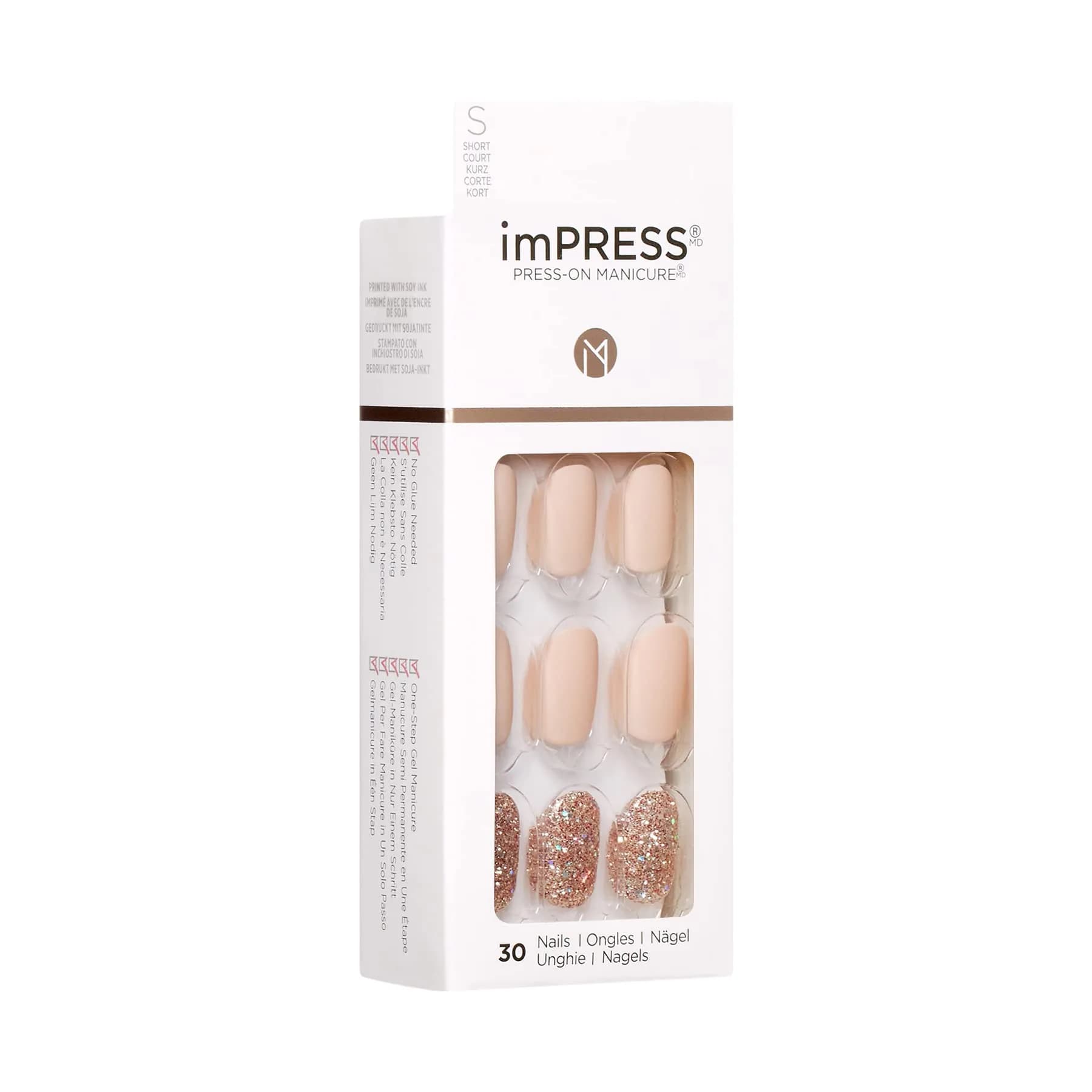 imPRESS Evanesce Short Oval Press-On Nails (2-Pack, 60 Nails Total) | PureFit Technology for Damage-Free Application - view 7