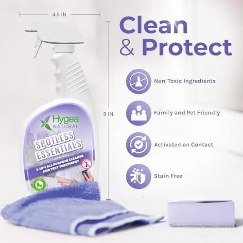 Hygea Natural Spotless Essentials Bed Bug/Lice/Mite Spray/Cleaner 24 Fl Oz | Natural Pest & Surface Cleaner thumbnail 4