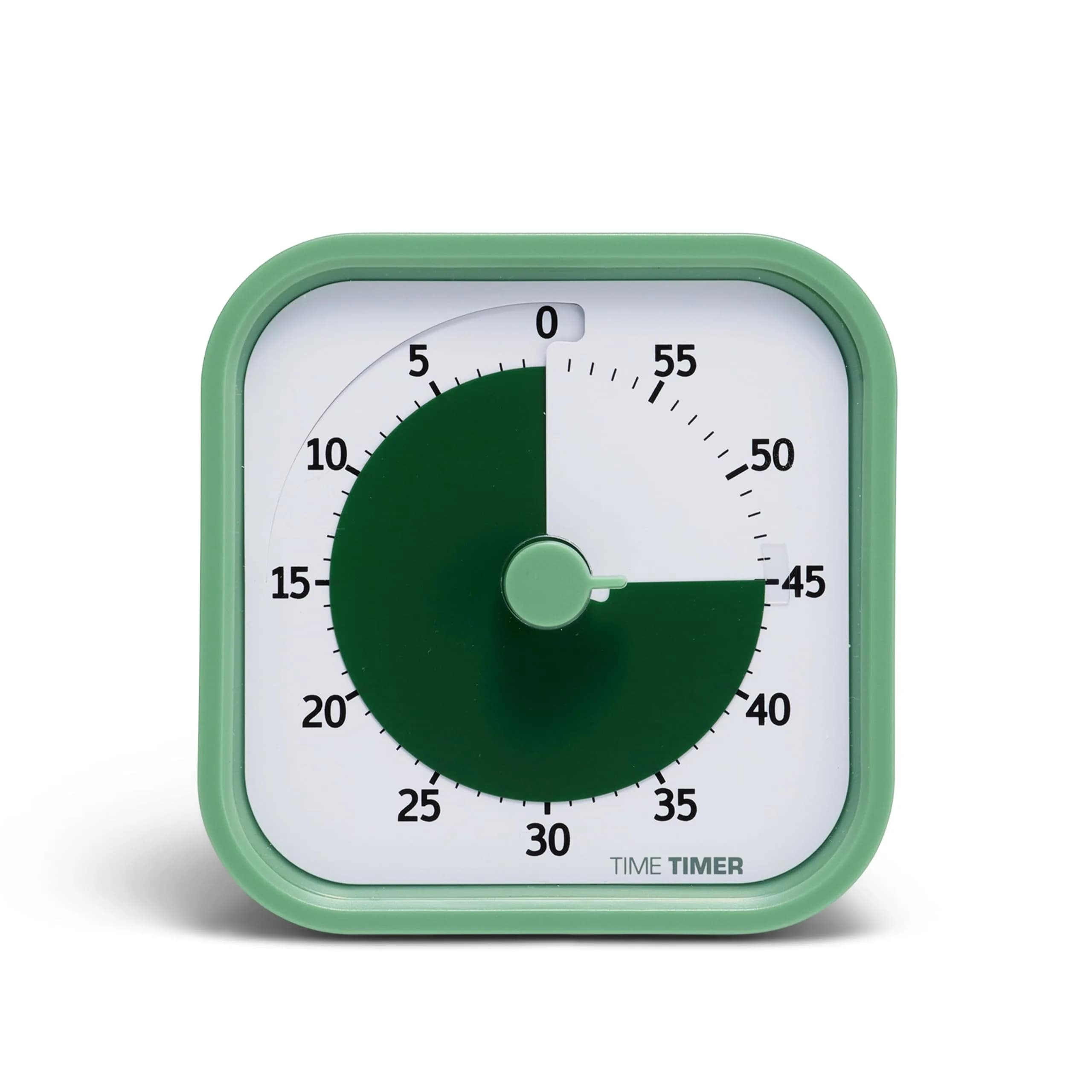 TIME TIMER Home MOD – 60-Minute Visual Timer Silent Study Tool for Kids & Adults, Fern Green