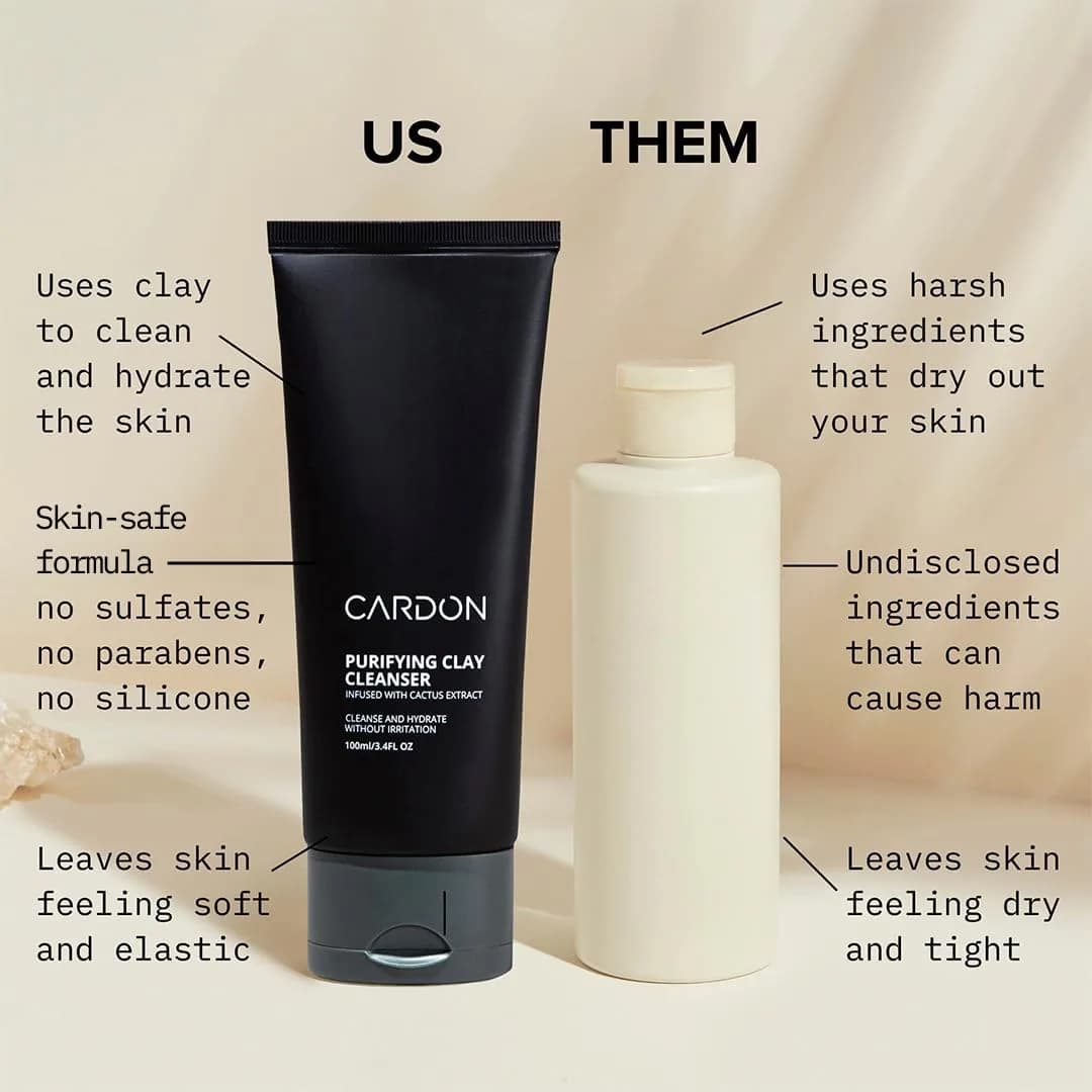 Cardon Deep Pore Cleaning Clay Face Wash 10.2 fl oz (3.4 Fl Oz Each) | Korean Premium Skincare for Oily, Acne-Prone Skin - view 4