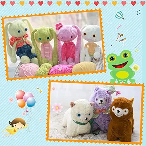 UPINS 180 Pcs Large Colored Safety Eyes and Noses with Washers | 10-20mm Eyes, 9-14mm Noses thumbnail 5
