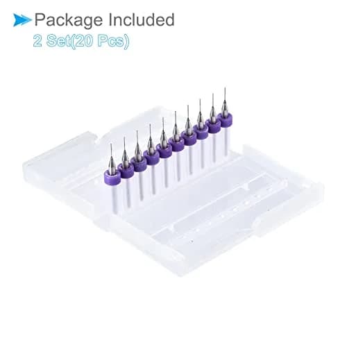 CoCud 0.4mm Micro PCB Drill Bits 1/8" Shank 38mm L | Tungsten Carbide for CNC Engraving Machines thumbnail 6