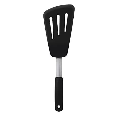 OXO Good Grips Small Silicone Flexible Turner & Omelet Turner Set, Black | Heat-Resistant Up to 450ºF thumbnail 2