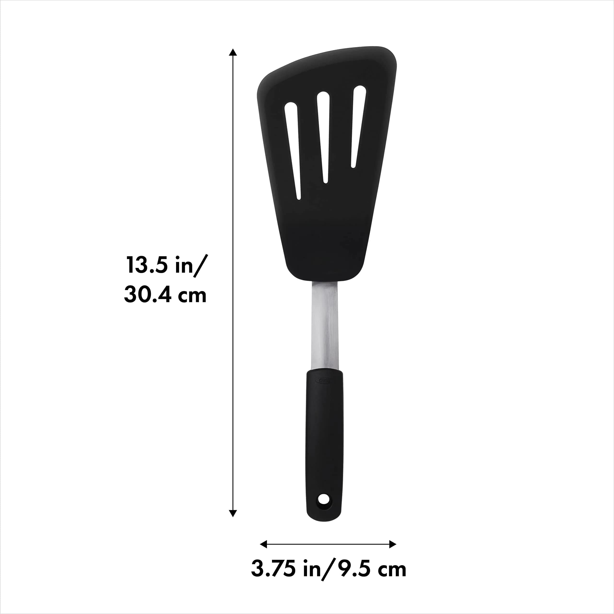 OXO Good Grips Small Silicone Flexible Turner & Omelet Turner Set, Black | Heat-Resistant Up to 450ºF - view 3