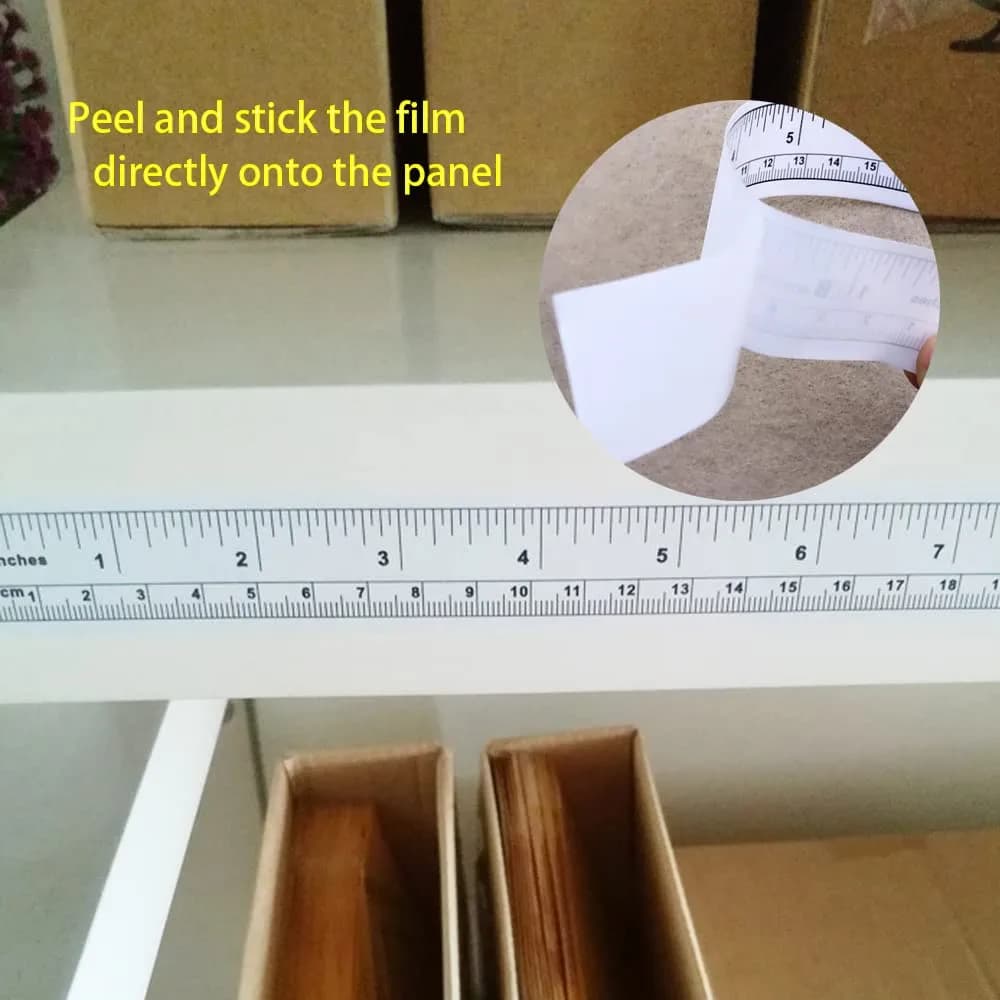 KFZDCG Self-Adhesive Measuring Tape 90cm (36 Inch) | 6-Pack Workbench Ruler with Dual Scale - view 3