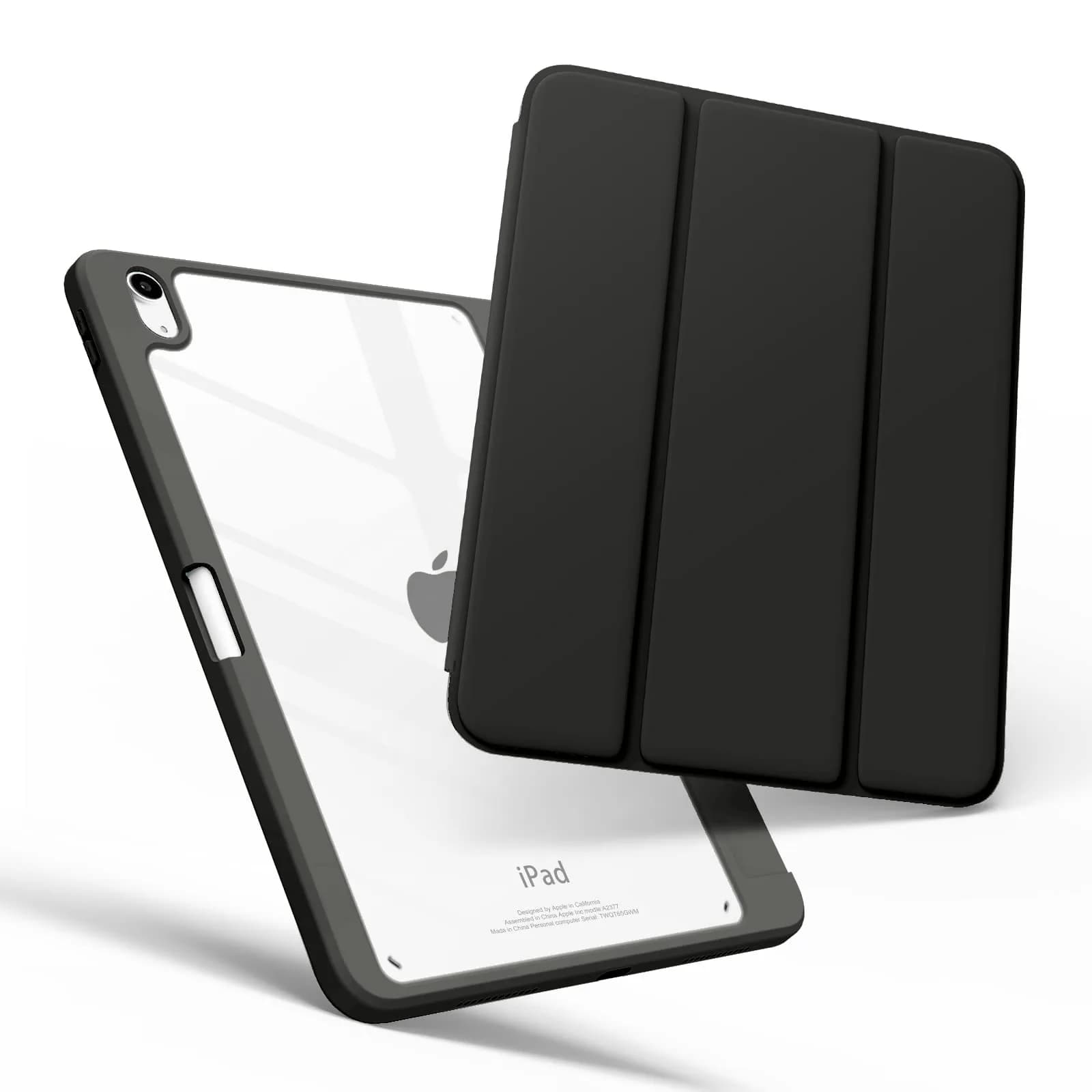 MYGROO iPad Air 11 inch Case 2024/2025/2026 | Slim, Auto Wake/Sleep, Pencil Holder, Black
