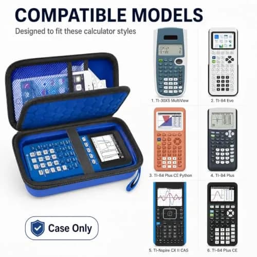 PAIYULE Hard Calculator Case for TI-84 Plus CE/Evo/TI-30XS/TI-Nspire CX II | Protective Organizer for Texas Instruments Calculators thumbnail 2