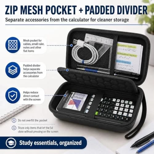 PAIYULE Hard Calculator Case for TI-84 Plus CE/Evo/TI-30XS/TI-Nspire CX II | Protective Organizer for Texas Instruments Calculators thumbnail 6