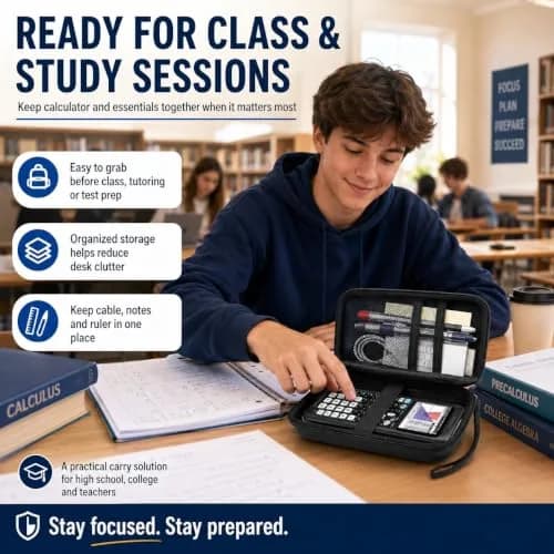 PAIYULE Hard Calculator Case for TI-84 Plus CE/Evo/TI-30XS/TI-Nspire CX II | Protective Organizer for Texas Instruments Calculators thumbnail 8