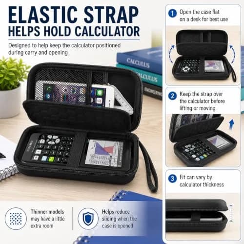 PAIYULE Hard Calculator Case for TI-84 Plus CE/Evo/TI-30XS/TI-Nspire CX II | Protective Organizer for Texas Instruments Calculators thumbnail 3
