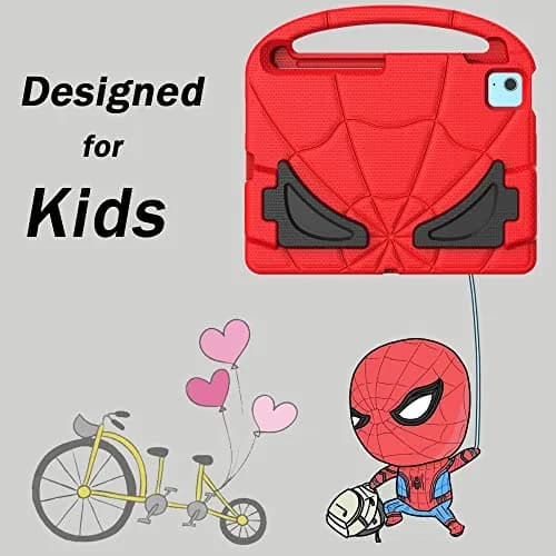 Lainergie Kids Case for iPad 10th Gen 11"/10.9" | Shockproof & Multi-Angle Stand, Red thumbnail 7
