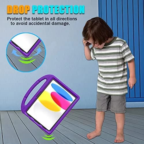 Lainergie Purple iPad (A16) 11th/10th Gen Kids Case 11 Inch | Shockproof & Lightweight thumbnail 3