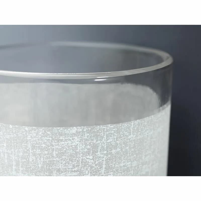 Eidonta White Linen Frosted Glass Lamp Shade Covers | 4 Pack, 5.9in Height, 3.9in Diameter, Fitter 1.65in, Cylinder Fixture, Globe Replacement thumbnail 9