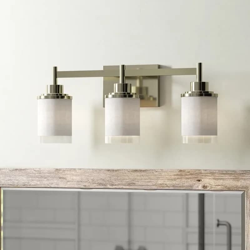 Eidonta White Linen Frosted Glass Lamp Shade Covers | 4 Pack, 5.9in Height, 3.9in Diameter, Fitter 1.65in, Cylinder Fixture, Globe Replacement thumbnail 2