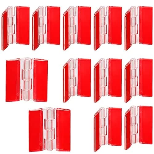 Sliverdew Acrylic Self-Adhesive Hinges 45x35 mm (12 Pcs) | Transparent, Load Bearing 0.08kg thumbnail 1