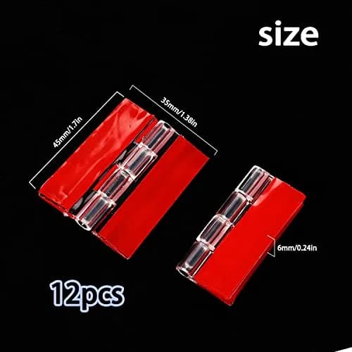 Sliverdew Acrylic Self-Adhesive Hinges 45x35 mm (12 Pcs) | Transparent, Load Bearing 0.08kg thumbnail 7