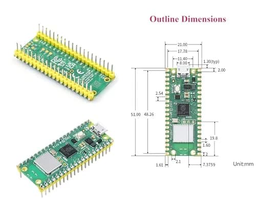 waveshare Raspberry Pi Pico W Single Board Computer 2.4 GHz Wi-Fi | Dual-Core ARM Cortex M0+ | Comes with Case & Accessories thumbnail 7