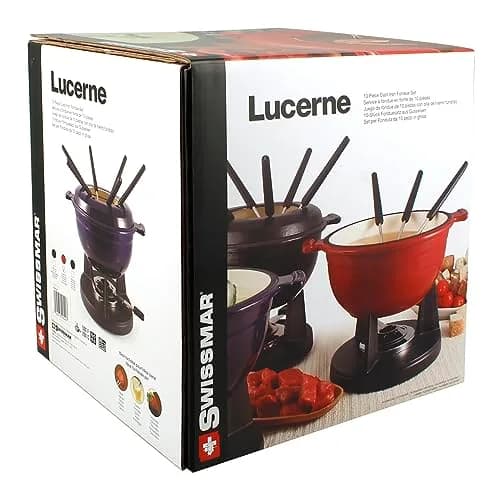 Swissmar F66541 Lucerne 10 Piece Cast Iron Fondue Set, Indigo Blue | Versatile Enameled Cast Iron for Cheese, Chocolate & Broth thumbnail 7