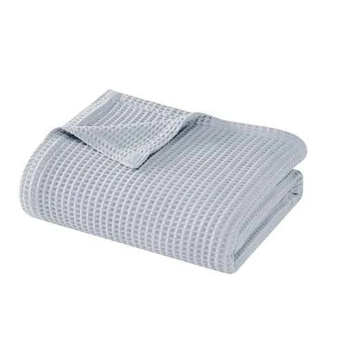 CANNON Heritage Cotton Waffle Grey Cotton Blanket Full/Queen | Breathable, Stylish, Certified thumbnail 3